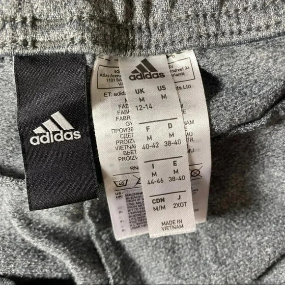 Adidas M gray/teal stripes track pants - Picture 3 of 5